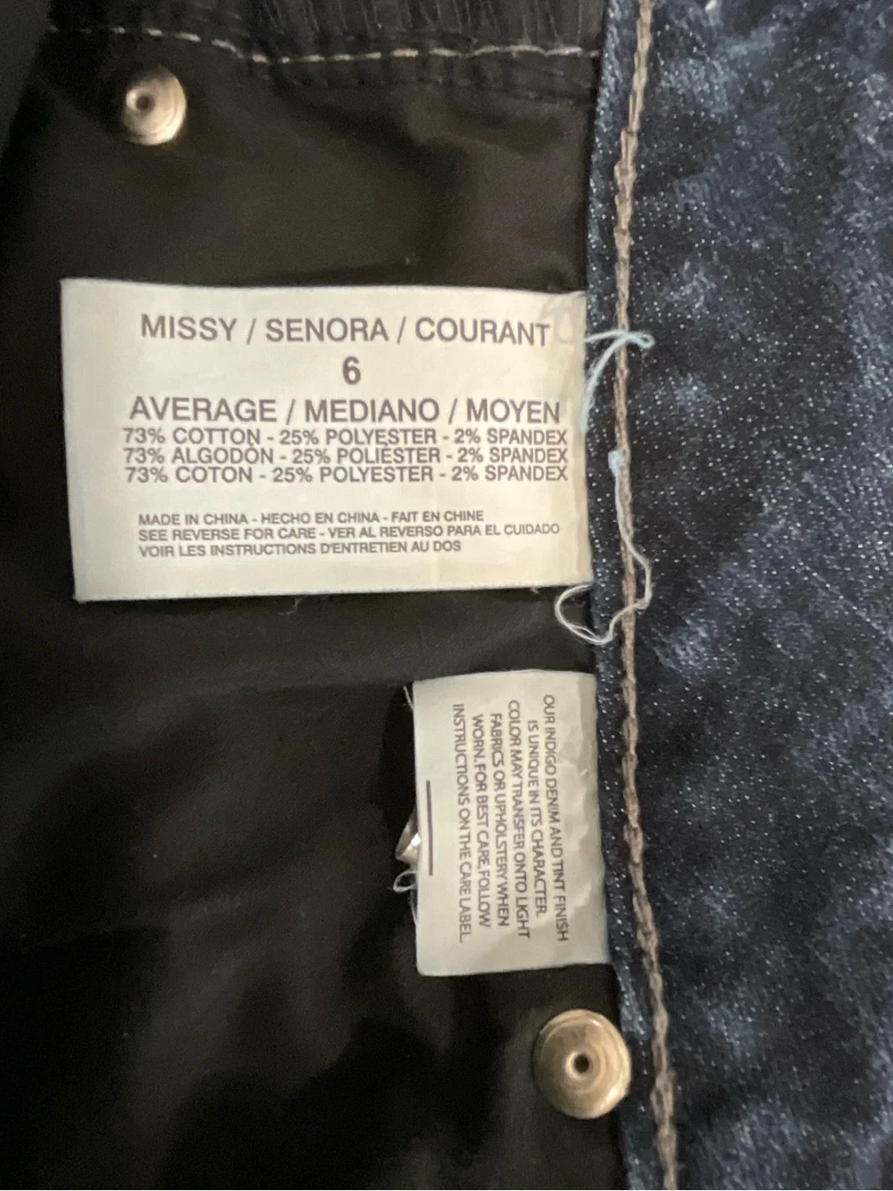 Nine West Jeans Denim Pencil Skirt Size 6/28 Dark Wash
